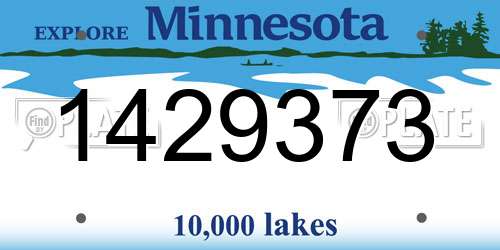 1429373 Minnesota License Plate
