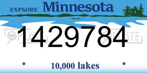 1429784 Minnesota License Plate