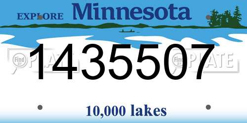 1435507 Minnesota License Plate