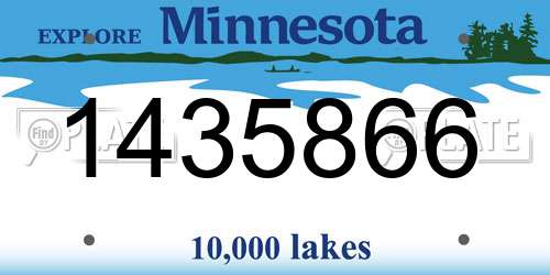 1435866 Minnesota License Plate