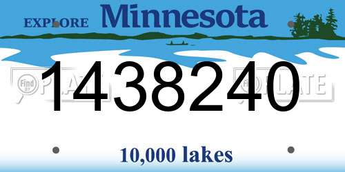 1438240 Minnesota License Plate