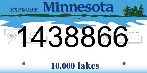 1438866 Minnesota License Plate