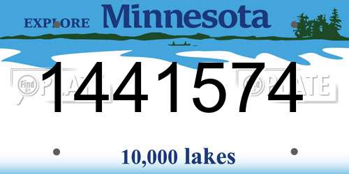 1441574 Minnesota License Plate