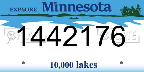 1442176 Minnesota License Plate