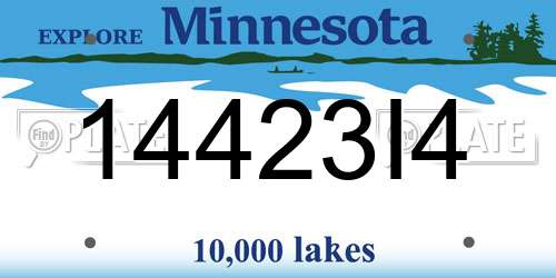 14423I4 Minnesota License Plate
