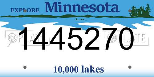 1445270 Minnesota License Plate