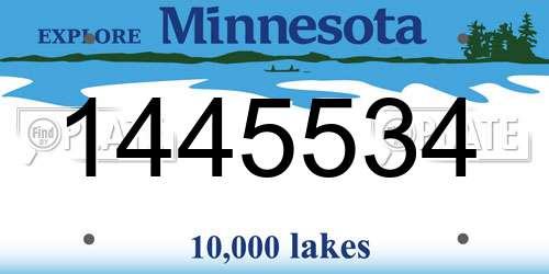 1445534 Minnesota License Plate