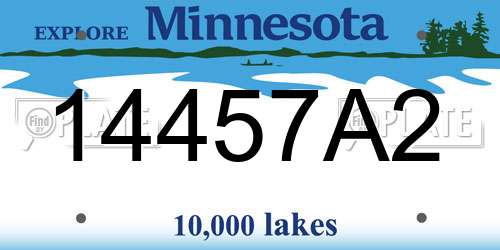 14457A2 Minnesota License Plate