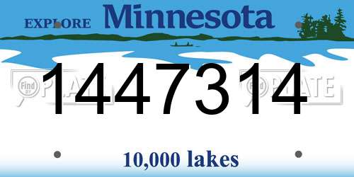 1447314 Minnesota License Plate
