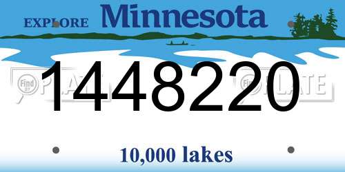 1448220 Minnesota License Plate