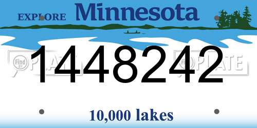 1448242 Minnesota License Plate