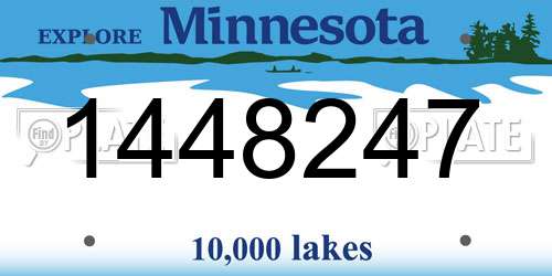 1448247 Minnesota License Plate