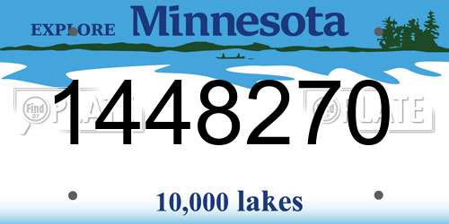 1448270 Minnesota License Plate