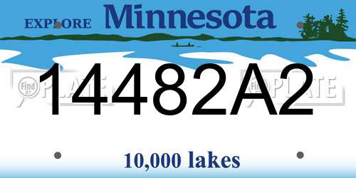 14482A2 Minnesota License Plate