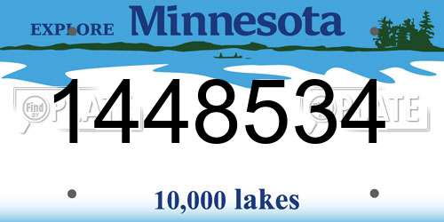 1448534 Minnesota License Plate