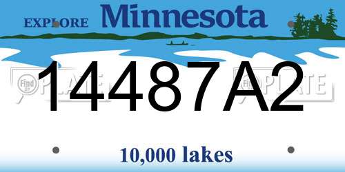 14487A2 Minnesota License Plate