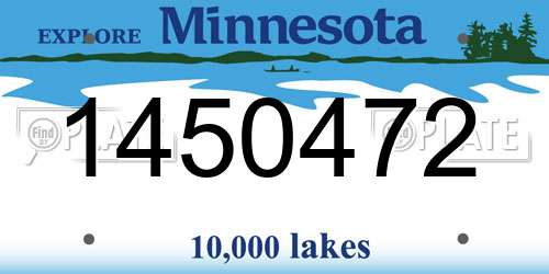 1450472 Minnesota License Plate
