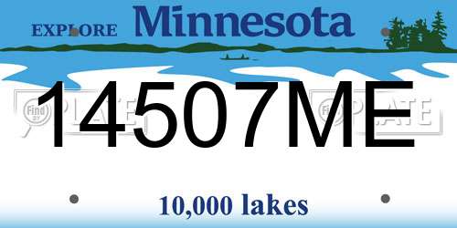 14507ME Minnesota License Plate