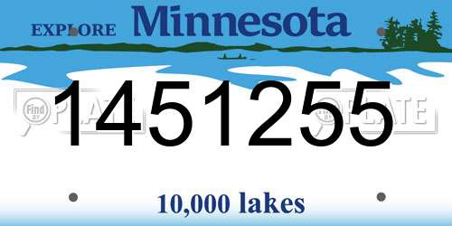 1451255 Minnesota License Plate