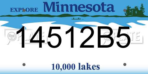 14512B5 Minnesota License Plate