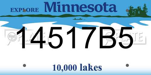 14517B5 Minnesota License Plate