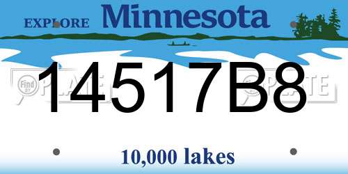 14517B8 Minnesota License Plate