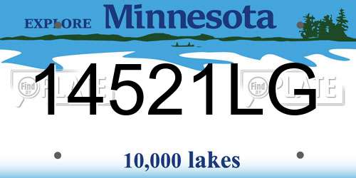 14521LG Minnesota License Plate