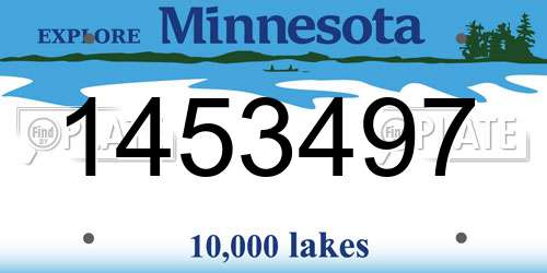 1453497 Minnesota License Plate