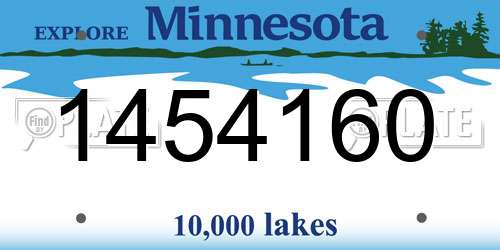 1454160 Minnesota License Plate