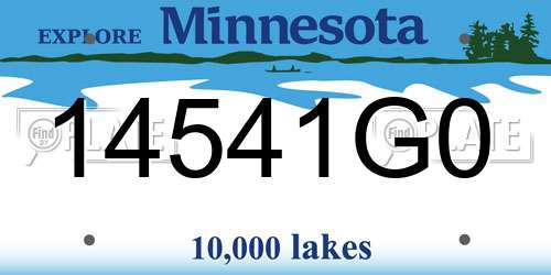 14541G0 Minnesota License Plate