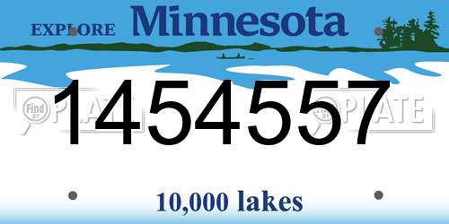 1454557 Minnesota License Plate