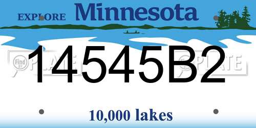 14545B2 Minnesota License Plate