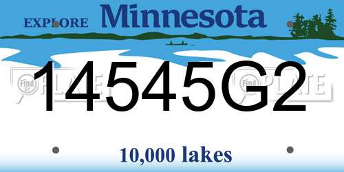 14545G2 Minnesota License Plate
