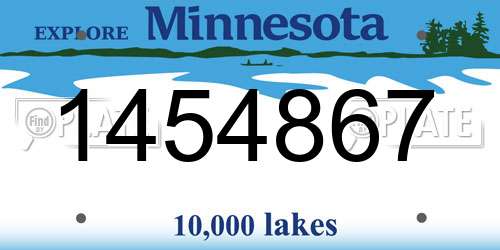 1454867 Minnesota License Plate