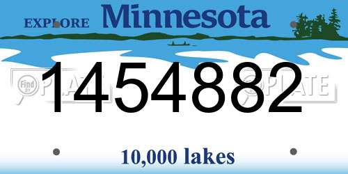 1454882 Minnesota License Plate