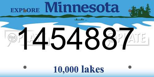 1454887 Minnesota License Plate