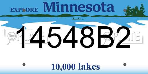 14548B2 Minnesota License Plate
