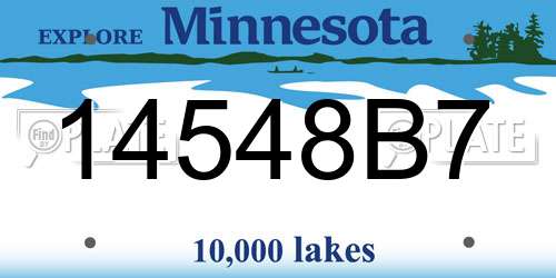 14548B7 Minnesota License Plate
