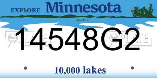 14548G2 Minnesota License Plate
