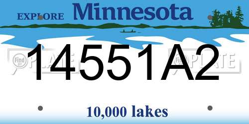 14551A2 Minnesota License Plate