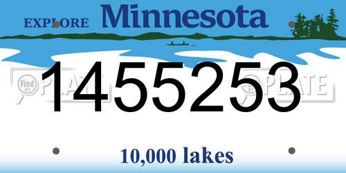 1455253 Minnesota License Plate
