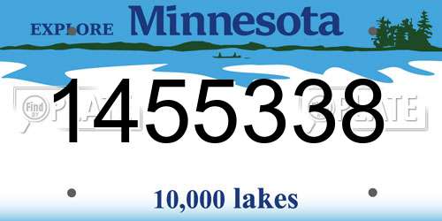 1455338 Minnesota License Plate