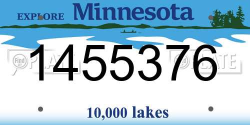 1455376 Minnesota License Plate