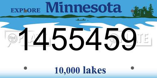 1455459 Minnesota License Plate
