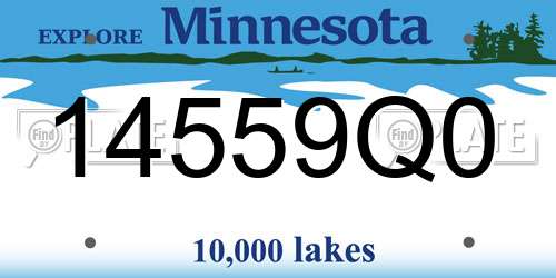 14559Q0 Minnesota License Plate