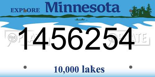 1456254 Minnesota License Plate