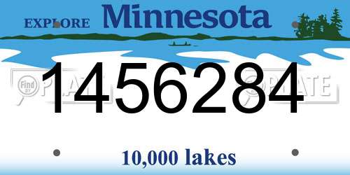 1456284 Minnesota License Plate