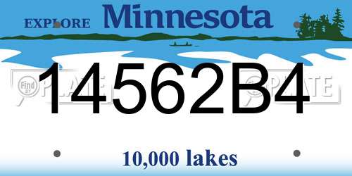 14562B4 Minnesota License Plate