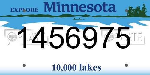 1456975 Minnesota License Plate