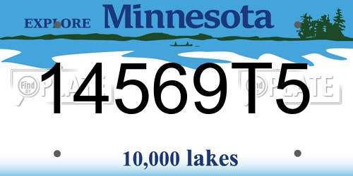 14569T5 Minnesota License Plate